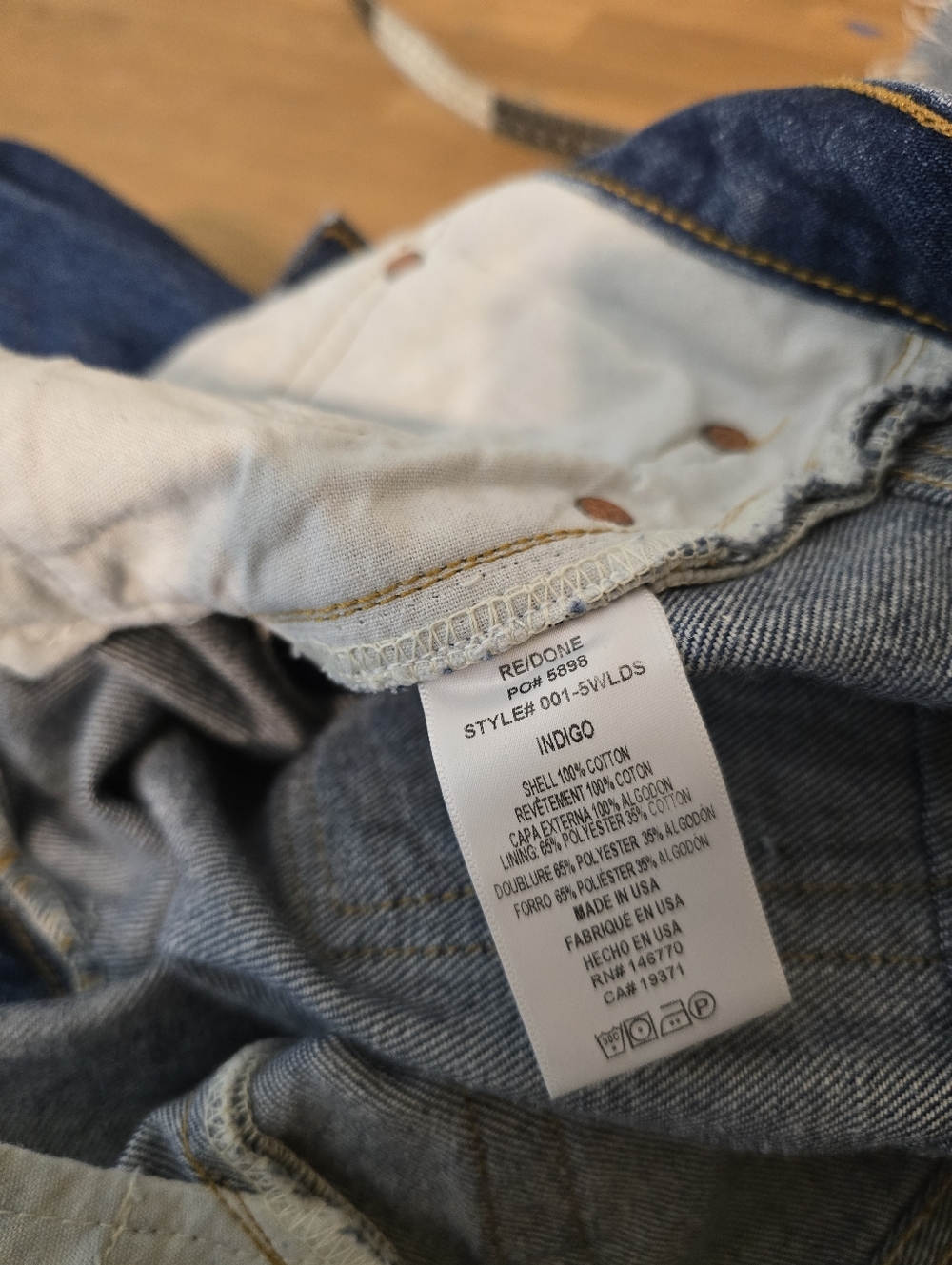 FLAWED RE/DONE Revolve Long Denim Skirt Indigo 27 - Picture 7 of 13